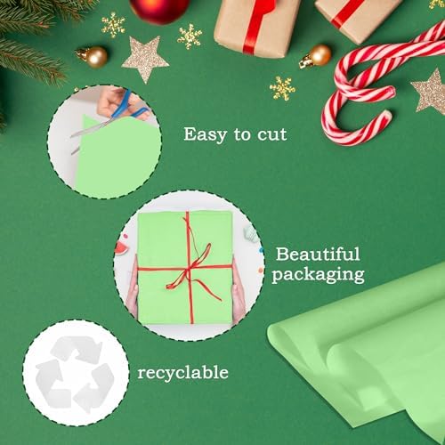 500 Sheets Light Green Tissue Paper for Gift Bags Wrapping Tissues Bulk 20 X 30 Inch Wrapping Paper for Gift Packaging Art Crafts DIY Birthday Wedding Party Favors - Image 5
