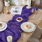 12 Pack Purple Cheesecloth Table Runners, 120 Inch 10Ft Gauze Table Runner for Wedding Birthday Party Baby Shower Decorations - Image 5