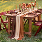 9 Pcs Brown Party Decorations Table Runner, Rustic Table Runner by Unknown