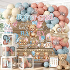 296Pcs Bear Gender Reveal Decorations, All-in-One Set for 25 Guests by Unknown