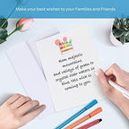 Blank White Cards and Envelopes 200 Pack, Ohuhu 4 x 6 Heavyweight Folded Cardstock and A4 Envelopes for DIY Greeting Cards, Wedding, Birthday, Invitations, Thank You Cards & All Occasion - Image 7