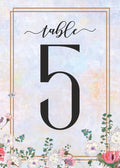 Floral Frame Design Table Number Cards Double Sided Party Table Numbers for Reception Baby Shower Anniversary Birthday Bridal Party 4x6 100 Pcs by Unknown