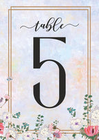 Floral Frame Design Table Number Cards Double Sided Party Table Numbers for Reception Baby Shower Anniversary Birthday Bridal Party 4x6 100 Pcs by Unknown