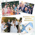 Fuyoooo 50 Set Wedding Invitations Wraps Set, Classic Style, Beige, Gold - Image 5