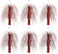 Exquisite Red Spray Centerpieces 6 Pack, 28 Inch Foil Table Decor by Exquisite