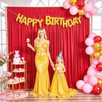 10ft x 7ft Red Backdrop Curtain for Parties Red Wrinkle Free Backdrop Drapes Panels for Wedding Baby Shower Birthday Photo Photography Christmas Polyester Fabric Background Decoration by Suppromo