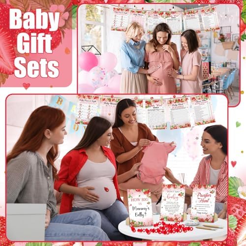 Sherr 476 Pcs Strawberry Party Games Set, Activities Pacifiers Clothespins - Image 6