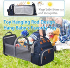 Jeryswet Baby Diaper Bags with Changing Station, Waterproof Large Capacity Diaper Bag Backpack for Moms Dads with USB Charging Port and Stroller Straps, Baby Shower Gifts, Blue - Image 2