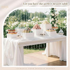 Leinuosen 7 Pcs Extra Large Buffet Risers Set 8" to 14" Acrylic Display Box Square Catering Dessert Table Riser Food Display Decorative Stand with Hollow Bottom for Catering Supplies(White) - Image 6
