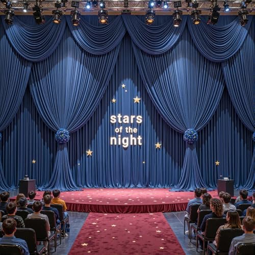40ftx10ft Wrinkle Free Navy Blue Backdrop Curtain - 10 Feet Photography Backdrop Drapes, Silky Polyester Back Drop Cloth for Wedding Baby Shower Balloon Arch Background - Image 2