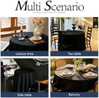 DRESSMAKER 10 Pack Round Tablecloth 90 Inch Black Cloth Fit 6FT Round Table - Image 6