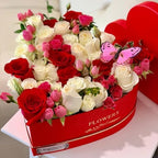 UNIKPACKAGING Set of 3, Heart Shaped Flower/Gift Boxes (Red) - Image 2