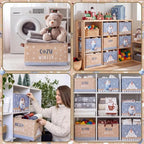CHENGU 6 Pack Winter Storage Bin Collapsible Winter Christmas Basket - Image 6