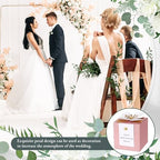 Affrolling 50 Pcs Wedding Favor Boxes, Square Flower Gift Box Party, Pink - Image 5