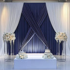 ESGOTBME 30x10ft Wrinkle Free Navy Blue Backdrop Curtain for Parties Soft Fabric Drapes Wedding Curtain Backdrop for Birthday Party Decorations Background for Photography 5x10ft, 6 Panels - Image 6
