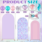 Foilswirl 34 Pcs Mermaid Decor Set 4ft 5ft 6ft Mermaid Arch Backdrop Cover - Image 3