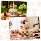 Cupcake Stand,3Tier Round Rustic Cupcake Stand Holds 50Cupcakes - Image 5