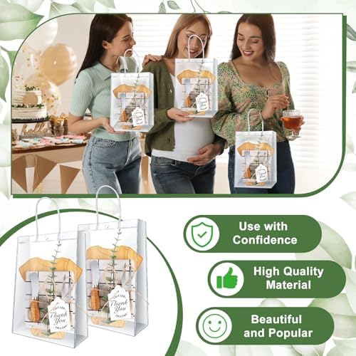 43 Pcs Baby Shower Game Prizes for Winners 6 Sets Baby Shower Prizes for Game Player with Bamboo Cheese Board Oak Knife Fork Placemats Artificial Eucalyptus Stems Tags Bags - Image 4