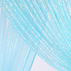 Blue Iridescent Backdrop Curtain for Party: 10ftx10ft Sequin Background for Mermaid Wedding Birthday Decorations - Image 7
