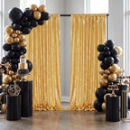 Gold Glitter Sequin Backdrop Curtains 8ftx10ft Photo Drapes - Image 6