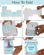 Paper Box - Mini Favor Box For Baby Shower 4x4x4 Inches Paper Gift Boxes, Candy Paper Box For Party Favors, Baby Shower Blue Baby Cot,Boy Theme- Pack Of 20 - Image 6