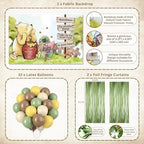 Winnie Baby Shower Decorations – the Pooh Backdrop, Balloons & Banner Kit - Image 5