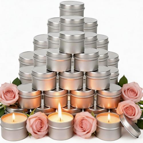 50 Pcs 2 Oz Mini Rose Scented Soy Candle Set,Wedding Favors for Guests Bulk 50,The Quantity of Multiple Sets Meets Your Needs for Wedding and Party Gifts and Party Favors. by Veiuwa