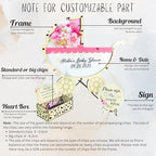 Personalized Baby Shower Guest Book Alternative, Floral Acrylic Drop Box - Image 7