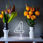 LED Neon Signs Number 4 Birthdays Decor Neon Lights Party USB Plus Battery Case Light up your baby's birthday with our Neon Number Four Sign (Number 4) - Image 3