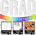 Grad Charcuterie Letters Fillable for Graduation Party Decorations, 13.7 Inch White Grad Cardboard Letters Charcuterie Boards Paper Mache Letter Trays for Grad Table Centerpieces Party Supplies - Image 4