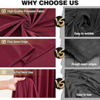 10x10FT Backdrop Curtains with Rod Pockets - Wrinkle Free Photo Stage Backdrop 2 Panels Curtains Drapes for Photography Wedding Party Baby Shower Decorations (Burgundy) - Image 5