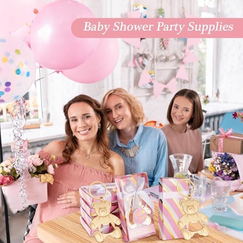 package of 24 Bear shower bottle openers, Baby shower bottle openers, baby shower gifts, gifts for guests（pink） - Image 3