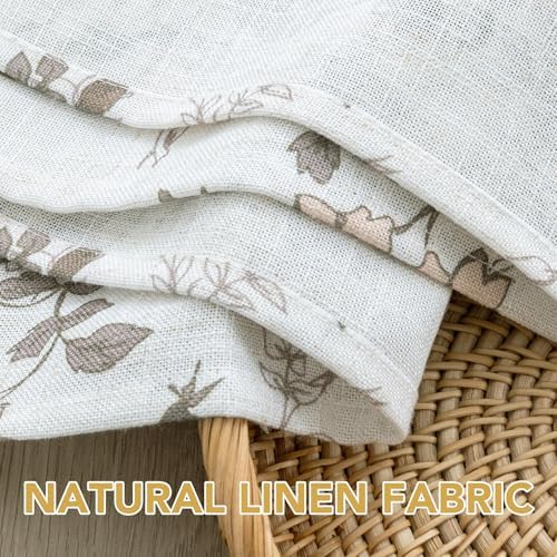 H.VERSAILTEX Linen Table Cloths Floral Printed Tablecloth Spill-Proof Waterproof Table Cover for Dining Buffet Feature Soft and Thick Fabric Wrinkle Free, 60 x 120 Inch, Retro Floral - Brown - Image 3