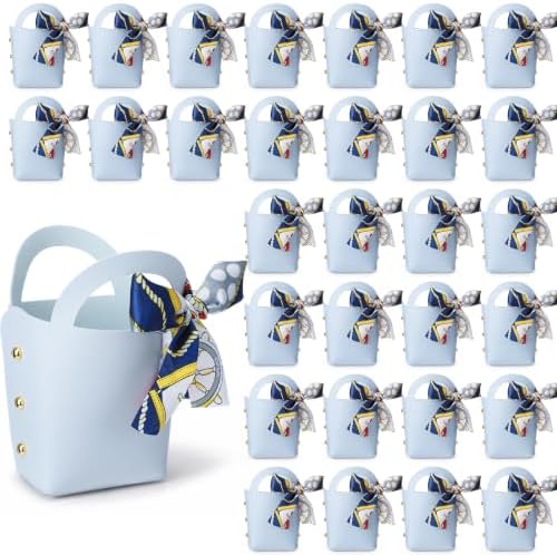 Kacctyen 30pcs Samll Purse Gift Bags PU Leather Purse Party Favors, Blue by Kacctyen