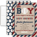 Amanda Creation Custom Baby Shower Invites Baseball Baby Shower Invitations 20 5x7 Custom Personalized Baseball Invites With Envelopes by AmandaCreation
