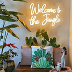 Welcome to the Jungle LED Neon Signs Warm White Neon Lights for Wall Decor USB Light Up Sign For Garden Home Porch store Christmas Living Room Bar Decoration(16.5 * 11Inch) - Image 4