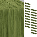 20 Pack Olive Green Cheesecloth Table Runner 35x120 Inch 10Ft Rustic Gauze Cheese Cloth Table Runner Sheer Cheesecloth Table Runners for Wedding Party Bridal Shower Decoration by SuBleer