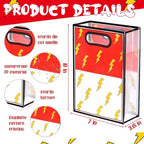 Geyoga 24 Pcs Clear Party Favor Bags with Handles, Red and White Cartoon - Image 2