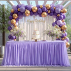Lavender Tablecloth for 6 Foot Rectangle Tables with Tulle Table Skirt - Image 2