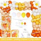 Party Inspo Sunshine Baby Shower Decorations for Girls, A Little Ray of Sunshine is Almost Here Baby Shower Supplies, Boho Sun Themed Backdrop Balloon Banner Tablecloth Cake Cupcake Topper Boxes - Image 3