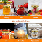 AuroTrends 1.5oz Mini Hexagon Honey Jars 60-Pack with Lids & Dippers - Image 5