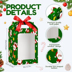 Eaasty 24 Pcs Christmas Gift Boxes with Window Santa Gift Boxes - Image 2