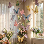 18 Pcs Large Butterfly Party Decor 3D Watercolor Paper Hanging - Image 6