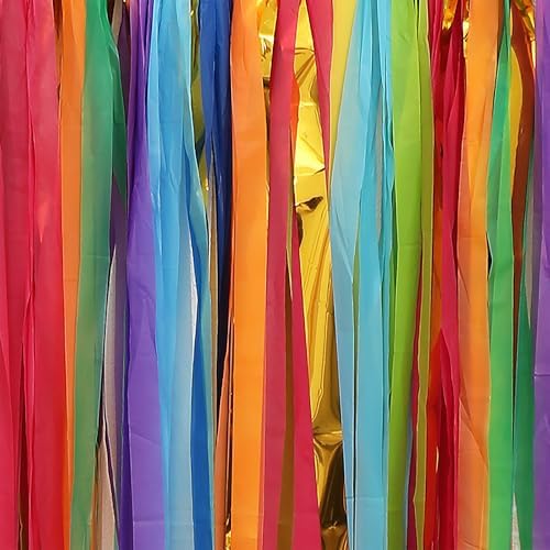 PapaKit 5ft Extra Large Colorful Streamer Fringe Party Backdrop 5ft | Ready to Hang | Vibrant Festive Rain Curtains for Birthday, Fiesta Party Decorations, High-Density Photo Booth Background - Image 5