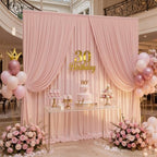 gogoparti 50x12ft Dusty Rose Backdrop Curtain, 10 Panels 5x12ft Thick Wrinkle-Free Polyester Fabric, Professional Photography Background for Wedding, Birthday, Baby Shower, Bridal Shower - Image 5