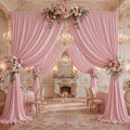 30x10ft Dusty Rose Backdrop Curtain Panels for Parties - Wrinkle Free Polyester Photo Curtain Backdrop Wedding Back Drop Fabric Drapes for Party Decorations Background for Photography by WishCare