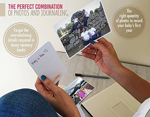 Baby is Here! First Year Photo Album, Sunflower, Baby Girl Cards, 60 Printed Photos - Image 6