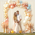 Champagne Backdrop Curtain for Parties Wedding Baby Shower Wrinkle Free Photo Curtains Backdrop Drapes Fabric Decoration for Bridal Shower 5ft x 8ft,2 Panels - Image 4