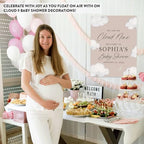 Andaz Press Personalized We Are On Cloud Nine Baby Shower Decorations, Gender Neutral On Cloud 9 Baby Shower Welcome Sign, Heaven Sent Decor, We Are Over the Moon Party Decorations, 16x20 Inch - Image 5