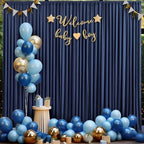 10ft x 10ft Navy Blue Backdrop Curtain for Parties Wedding Wrinkle Free Backdrop Drapes Panels for Baby Shower Gender Reveal Birthday Photo Photography Polyester Fabric Background Decoration - Image 2